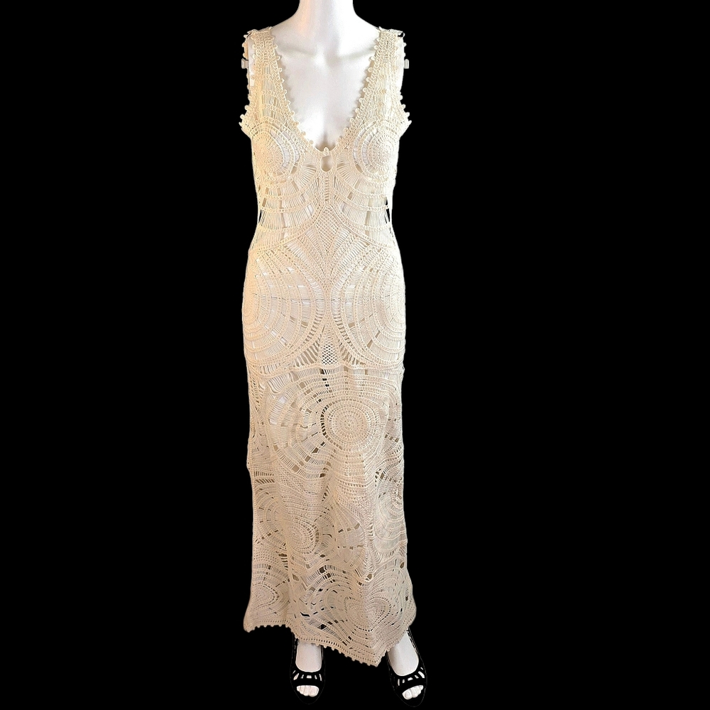 Commense Crochet Maxi-Dress/Cover Up New With Tags - Picture 3 of 16